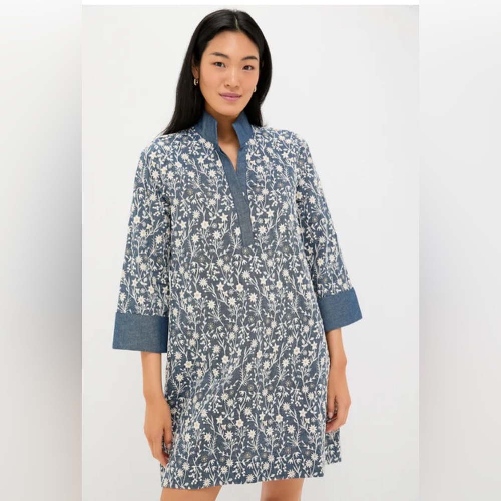 Tuckernuck Blue and White Floral Shift Dress
